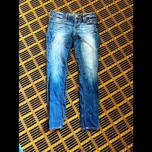 American eagle mid waste straight legged jeans